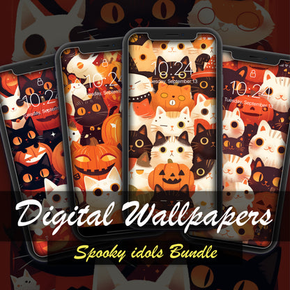 Spooky Idols 🎃 Wallpaper BUNDLE | Instant Download